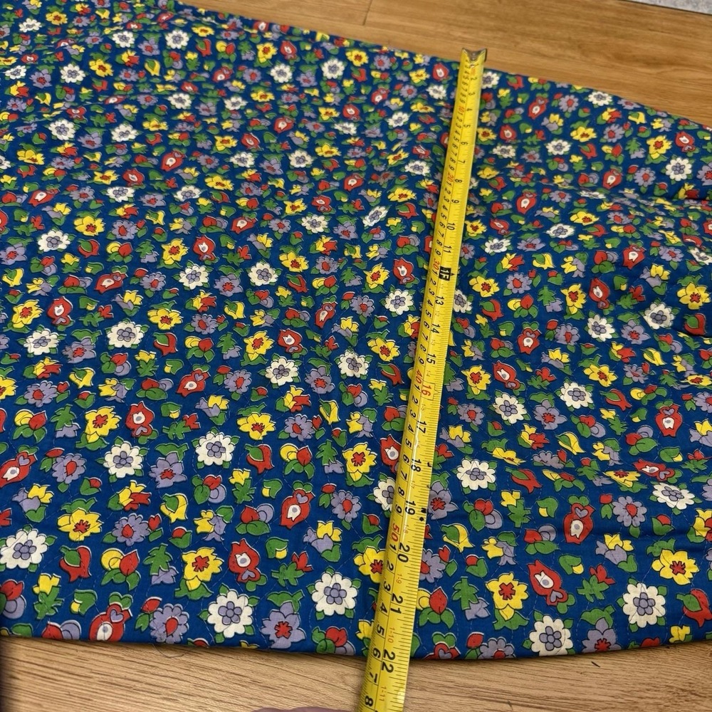 Vintage 70s Jumpin Juniors Skirt XS Floral Quilted Maxi Cottagecore A-Line Boho - Picture 13 of 16